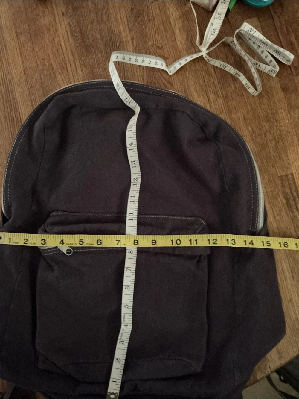Men's Black Canvas Backpack - Classic Everyday Bag